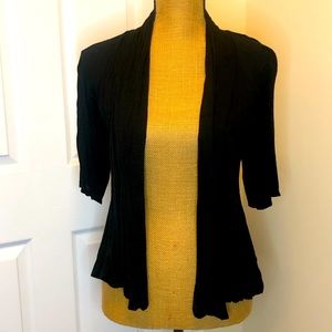 3/4 Sleeve Black Cardigan Small